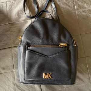 Michael Kors Navy Leather Backpack Purse